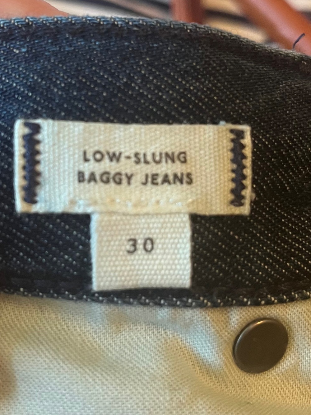 Madewell Low-Slung Baggy Jeans Velvet Drawstring Allenham Wash 30 EUC - Picture 13 of 16